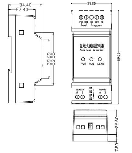 485型不定位測(cè)漏控制器YEC-ML-R